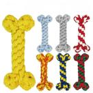 Conjunto de brinquedos para cães, corda de algodão em forma de osso, 7 peças para mastigar