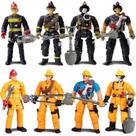 Conjunto de brinquedos para crianças Action Figures Firefighter Fireman, 8 peças