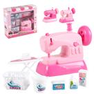 Conjunto de brinquedos para máquinas de costura Pretend Play para crianças, rosa, mini appli Conjunto de brinquedos para máquinas de costura Pretend Play para crianças, rosa, mini appli