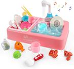 Conjunto de brinquedos para pia de cozinha Pretend Play com