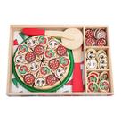 Conjunto de brinquedos Pizza Pretend Play Wood Cutting Food