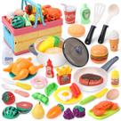 Conjunto de Brinquedos Play Food Holyfun Kitchen - Com Frutas e Vegetais para Cortar