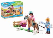Conjunto de brinquedos Playmobil Riding Lessons com cavalo e bonecos