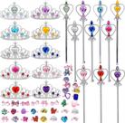Conjunto de brinquedos Princess Costume Dress Up, 56 unidades para meninas de 3 a 10 anos