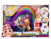Conjunto de brinquedos Rainbow High Littles Pool Day com blush para bonecas pequenas Conjunto de brinquedos Rainbow High Littles Pool Day com blush para bonecas pequenas
