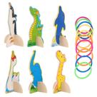 Conjunto de brinquedos Ring Tossing Game Animal Educational Wood