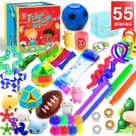 Conjunto de brinquedos sensoriais PP PHIMOTA, pacote com 55, Stress Relief Fidget