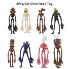 Conjunto de brinquedos Siren Head, 8 peças, 10-12 cm, PVC, design exclusivo, presente