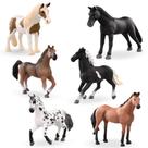 Conjunto de brinquedos Terra by Battat com 6 estatuetas de cavalos para crianças de 3 anos ou mais