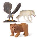 Conjunto de brinquedos Terra by Battat Forest Animals Wolf Bear Eagle 3+