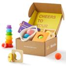 Conjunto de brinquedos Tiny Land Montessori 4 em 1 para bebês de 6 a 9 meses