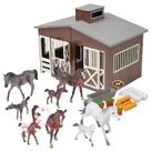 Conjunto de brinquedos Toy Horse Stable Constructive Playthings Deluxe, 23 unidades