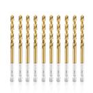 Conjunto de brocas amoolo, 10 unidades de titânio HSS Twist Hex Shank 1/4"