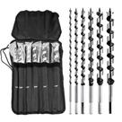 Conjunto de brocas Auger NICAVKIT 6 unidades de 30 cm para madeira 6,35-22,2 mm