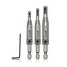 Conjunto de brocas autocentradas FilWW de 3 tamanhos para parafusos