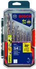 Conjunto de brocas BOSCH CO14 de 14 peças de metal cobalto com estojo Conjunto de brocas BOSCH CO14 de 14 peças de metal cobalto com estojo