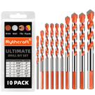 Conjunto de brocas de alvenaria Rythcraft Ultimate, pacote com 10 unidades com estojo