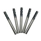 Conjunto de brocas de fresa quadrada de carboneto, 5 peças HRC 45 graus e 4 canais Conjunto de brocas de fresa quadrada de carboneto, 5 peças HRC 45 graus e 4 canais