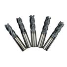 Conjunto de brocas de fresa quadrada de carboneto de 1/2 polegada, 5 unidades de revestimento HRC 45 AlTin