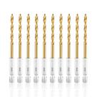 Conjunto de brocas de impacto amoolo 5/32 Titanium HSS 10 unidades