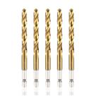Conjunto de brocas de impacto amoolo, 5 unidades de titânio HSS Twist 5/16
