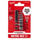 Conjunto de brocas de inserção hexagonal Milwaukee 48-32-4617, 8 peças métricas Conjunto de brocas de inserção hexagonal Milwaukee 48-32-4617, 8 peças métricas