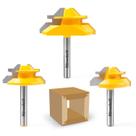 Conjunto de brocas de roteador Lock Miter Newdeli, 45 graus, 3 peças, haste de 1/4"