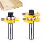 Conjunto de brocas de roteador Newdeli Tongue and Groove 1/2" Shank, 2 unidades