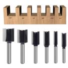 Conjunto de brocas de roteador reto SICWOOD, 6 unidades, 1/4, haste para marcenaria