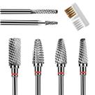 Conjunto de brocas de unhas Lermende Professional, 6 unidades para gel acrílico Conjunto de brocas de unhas Lermende Professional, 6 unidades para gel acrílico