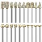 Conjunto de brocas Diamond Grinding Burr FOTYBEI para Dremel, 20 unidades
