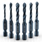 Conjunto de brocas e brocas THINKWORK, pacote com 6 unidades, antiferrugem 3 em 1
