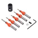 Conjunto de brocas escareadas Fafeicy Wood de 5 peças com chave hexagonal