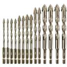 Conjunto de brocas excêntricas com quatro canais, dente de serra, HSS Gold, 14 unidades