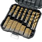 Conjunto de brocas GMTOOLS 99 unidades revestidas de titânio HSS 1,5-10 mm