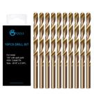 Conjunto de brocas GMTOOLS M35 HSS Cobalt 1/4 de polegada, ponta de 135, 10 unidades