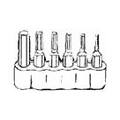 Conjunto de brocas hexagonais Bestway em aço carbono de 2,5 a 8 mm