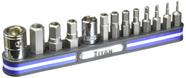 Conjunto de Brocas Hexagonais Métricas Titan 16136 (13 Peças) - Resistentes à Adulteração