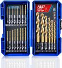 Conjunto de brocas Highfire Hex Shank, 22 peças para controlador de impacto