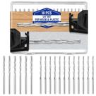 Conjunto de brocas M2 HSS Left-Hand Spiral 18 unidades para carpintaria