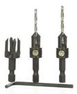 Conjunto de brocas Make it Snappy Tools Quick-Change para 2 unidades. Escareador com cortador de plugues 3/8