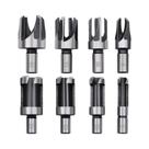 Conjunto De Brocas Para Cortar Plugues De Madeira HSS, Ferramenta De Corte Cônica Reta 6mm 10mm 13mm