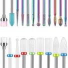 Conjunto de brocas para unhas Depvko, 21 unidades com lixa de unhas elétrica