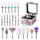 Conjunto de brocas para unhas Melody Susie com estojo portátil, 21 unidades