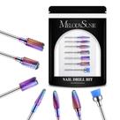 Conjunto de brocas para unhas MelodySusie em carboneto de tungstênio, 7 unidades
