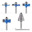 Conjunto de brocas Rabbet Router Newdeli, haste de 1/4" com 6 rolamentos, 4 unidades