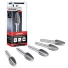 Conjunto de brocas rotativas EZARC SF-5 de carboneto de tungstênio 5PCS para metal