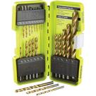 Conjunto de brocas Ryobi com revestimento de titânio, 21 peças