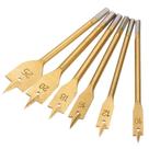 Conjunto de brocas Spade de madeira de três pontas, 6 peças, haste hexagonal de 10 a 25 mm