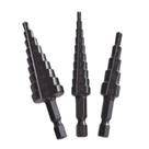 Conjunto de brocas Step Drill Bits multifuncional Black Hex Shank, 3 unidades